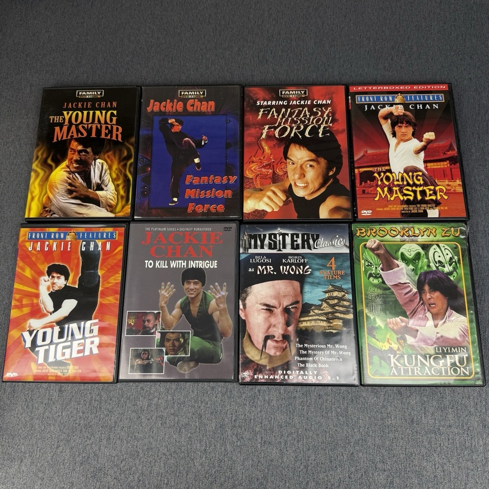 Lot Of 9 Martial Arts Kung Fu DVD Movies Jackie Chan Bruce Lee Young Master